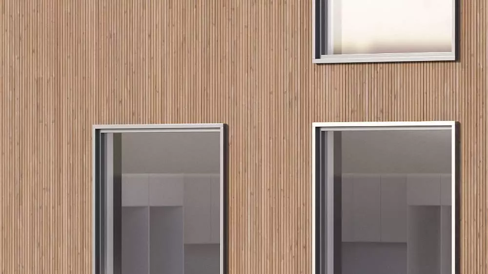 LUNA Triple 3D Fassadenprofil mit Leistenoptik, Thermofichte, Länge 3,60m, 32x140mm, A-Sort.