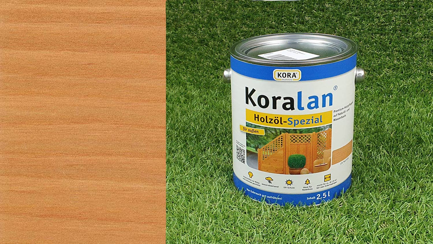NEU Koralan Holzöl-Spezial UV-Natur 2,5l - für Nadelholz (auf Naturöl- und Wasserbasis)