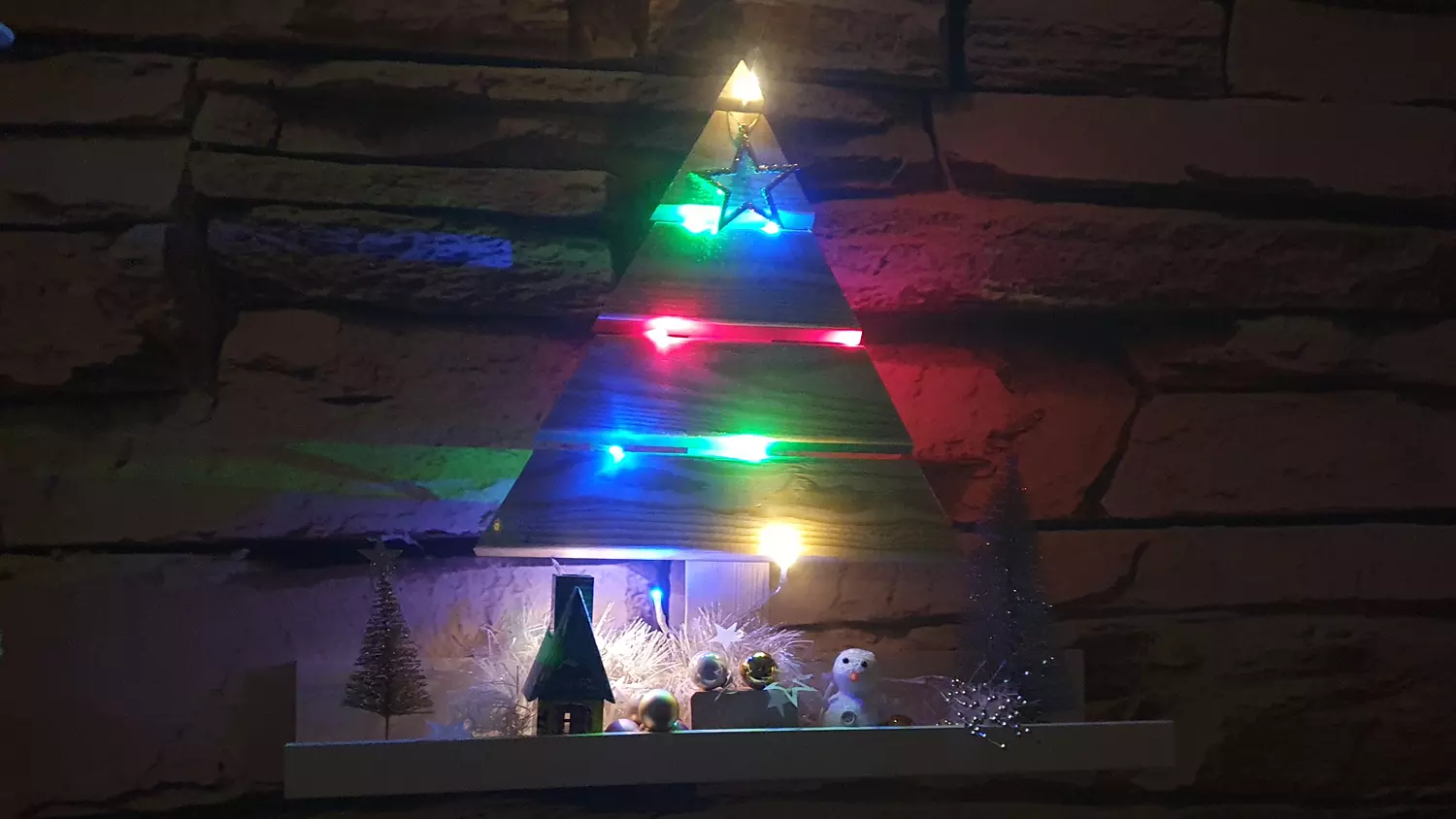 Weihnachtsbaum aus Holz, Größe S, Höhe 43cm
