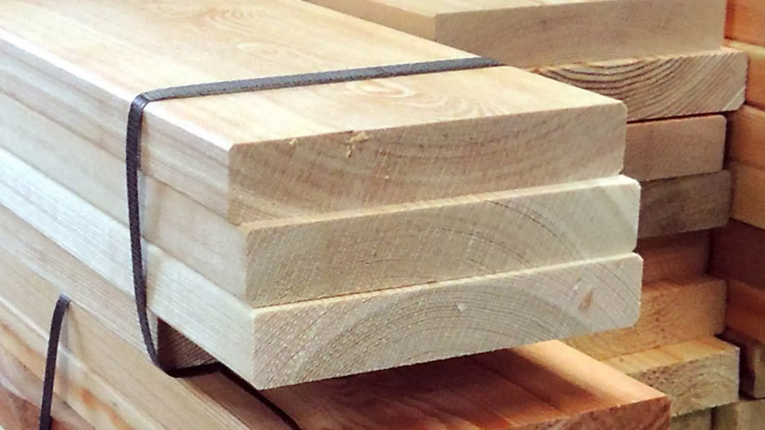 21x145mm Glattkantbretter gehobelt/gefast sibirische Lärche, diverse Längen, B-Sort., SOPO 3735-Mix